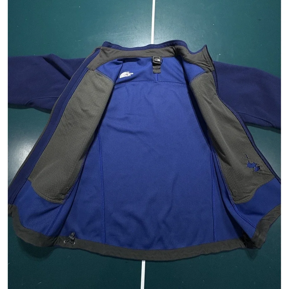 The‎ North Face Jacket Men's Medium Windwall Full Zip Fleece Lined Outdoor Blue